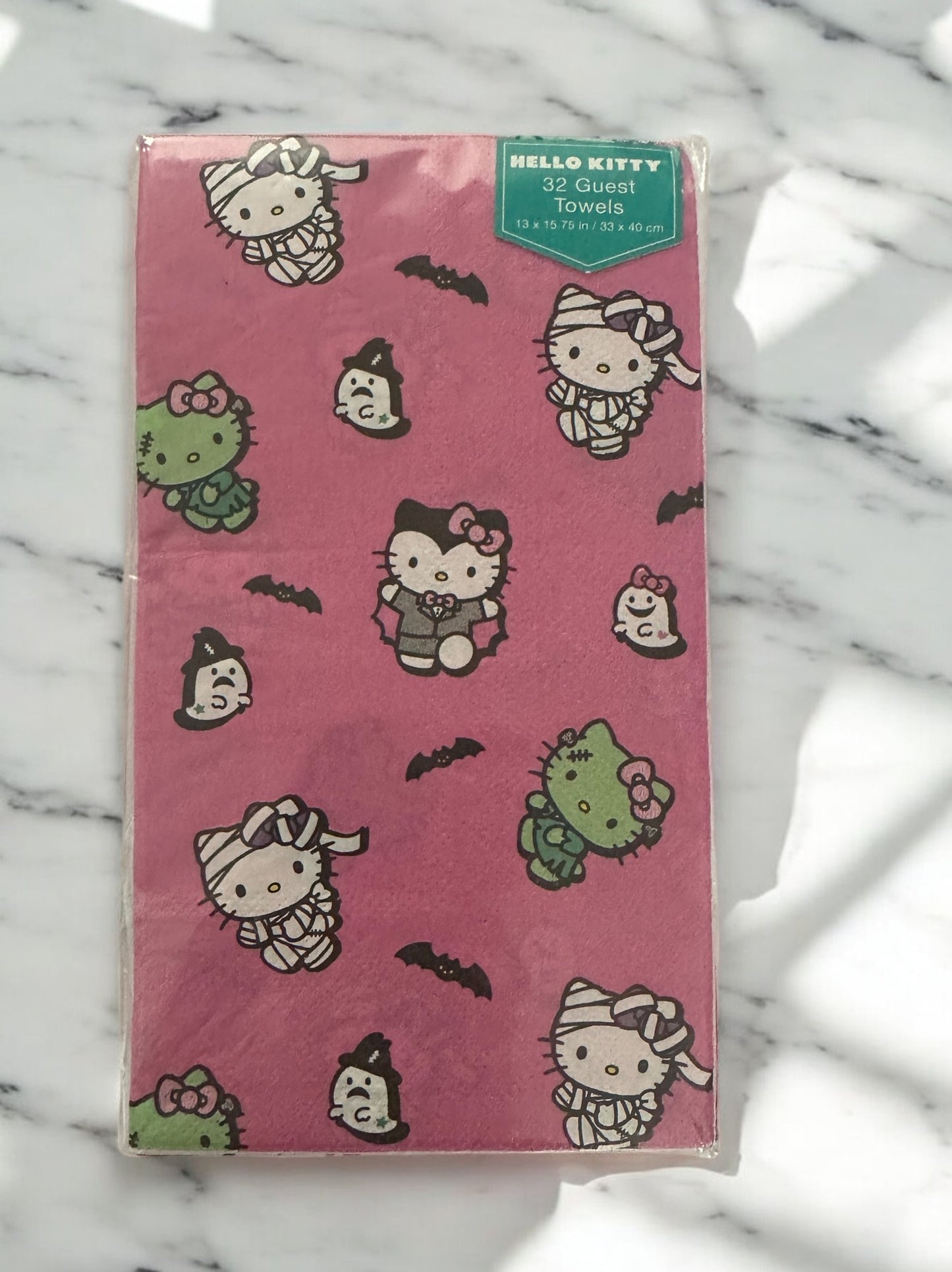 Hello Kitty Mummies Vampires Zombies Halloween Guest Towels Fall Party