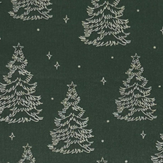 Decoupage Napkins Dark Evergreen Christmas Trees & Stars for Winter Paper Crafts, Holiday Decor, Scrapbooking Supplies