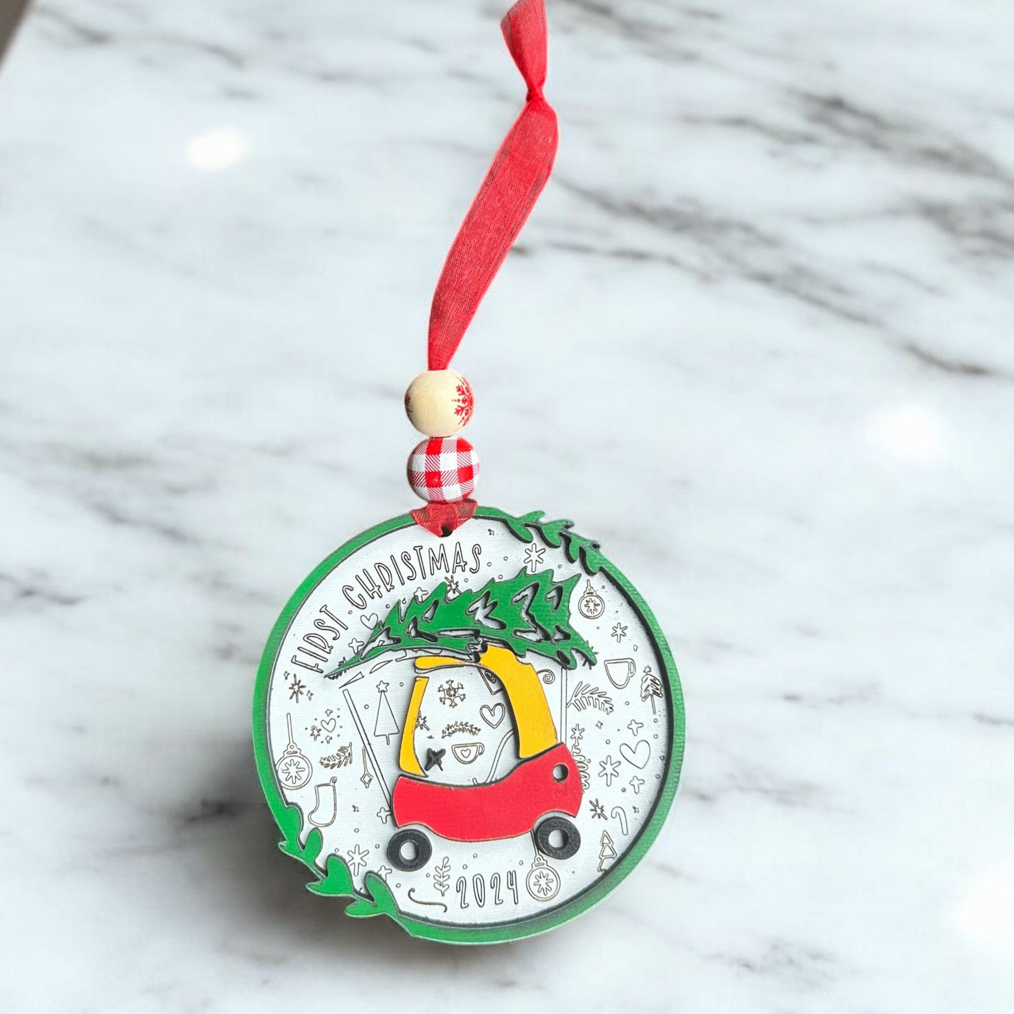 Capture Precious Memories with a Little Coupe Keepsake Ornament - Perfect for Baby's First Christmas in 2024