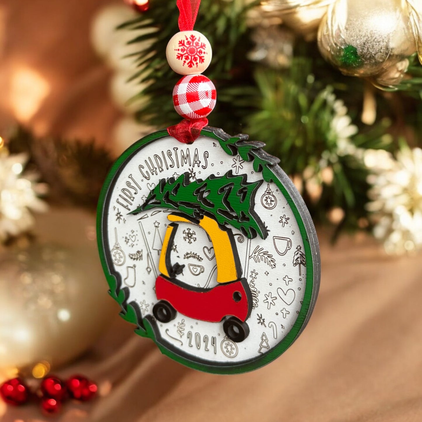 Capture Precious Memories with a Little Coupe Keepsake Ornament - Perfect for Baby's First Christmas in 2024