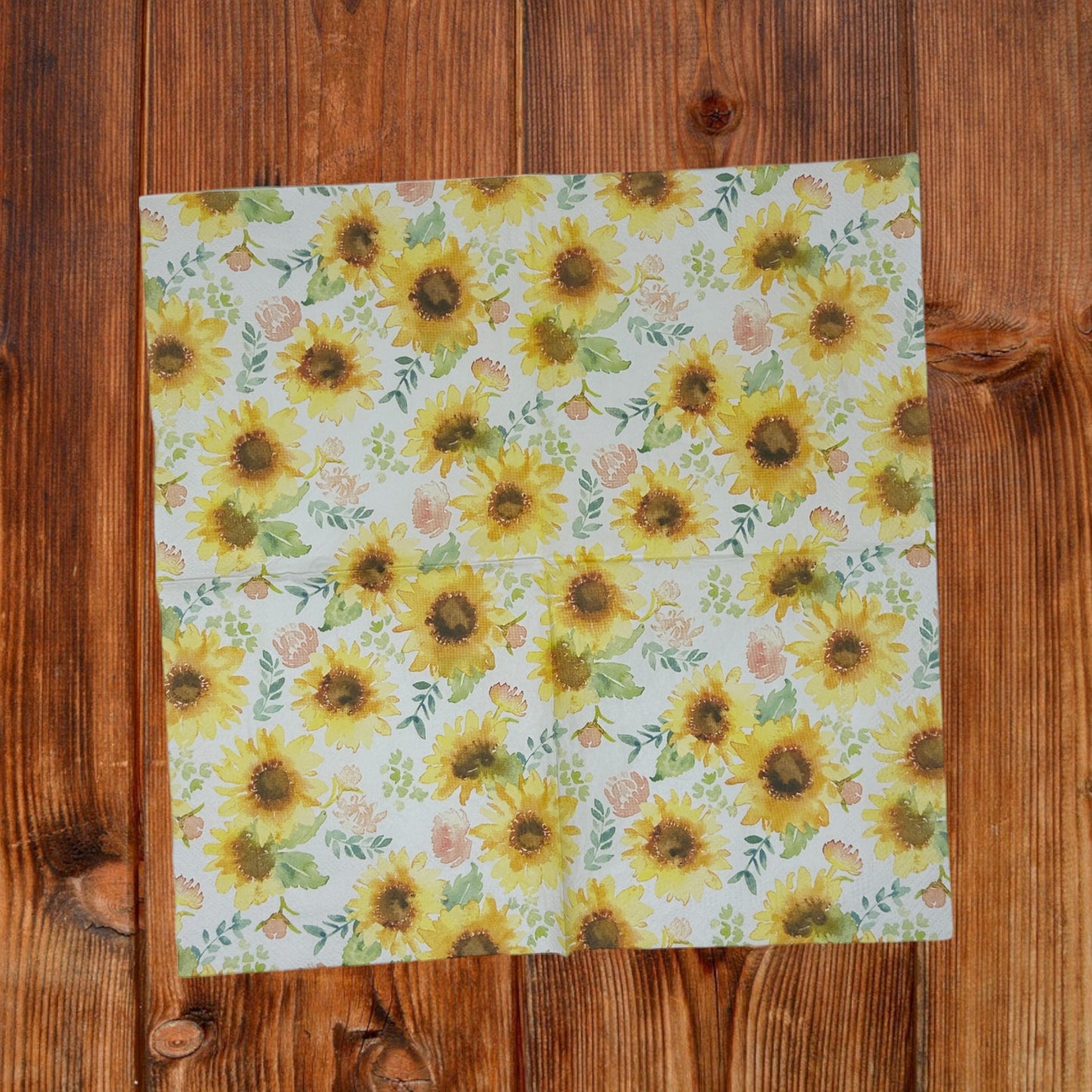Decoupage Napkins Watercolor Sunflower Spring Summer Lunch Crafts
