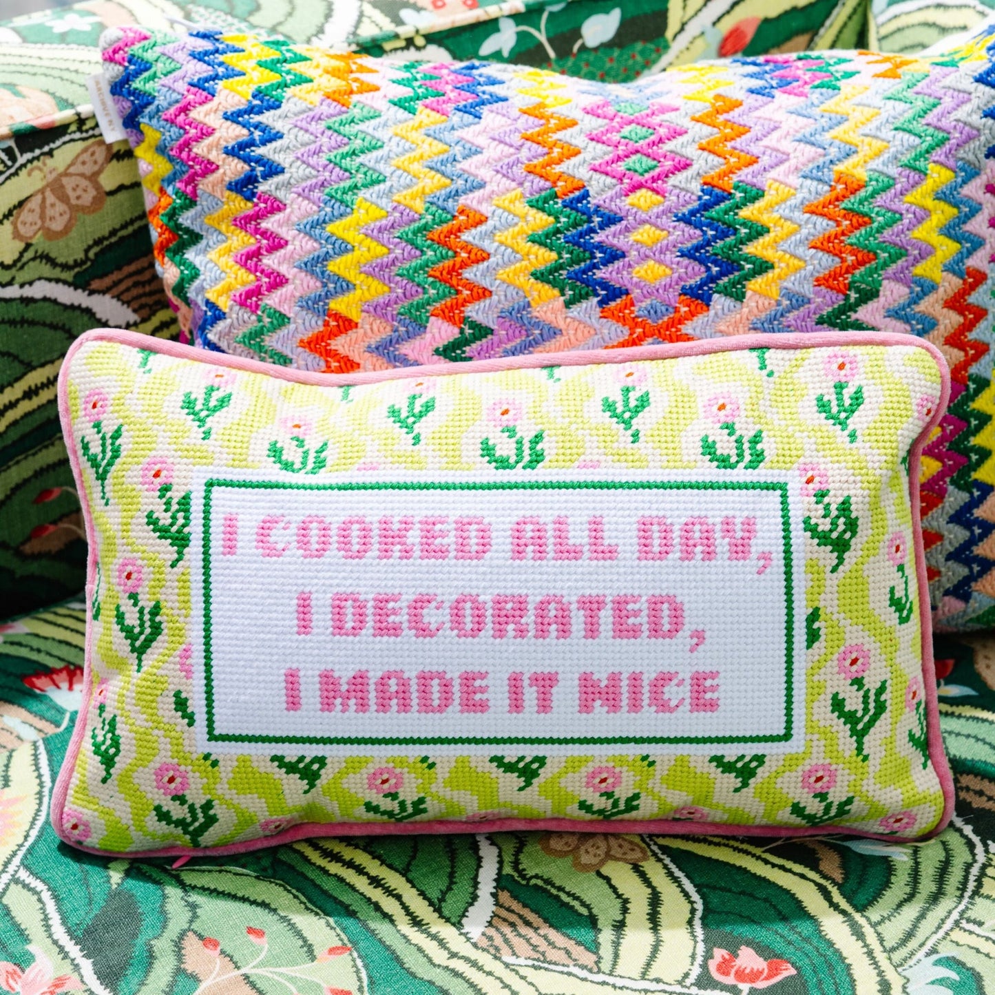 Made it Nice Needlepoint Pillow