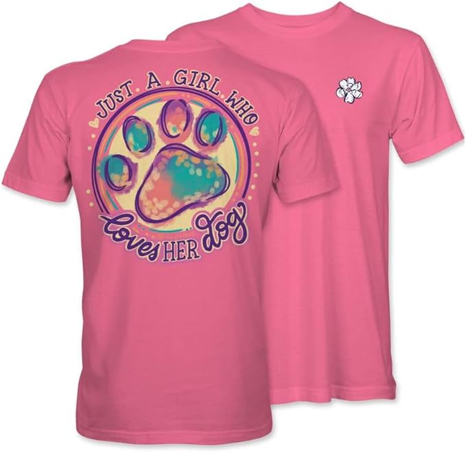 Just A Girl Who Loves Her Dog - Adult T-Shirt - Itsa Girl Thing