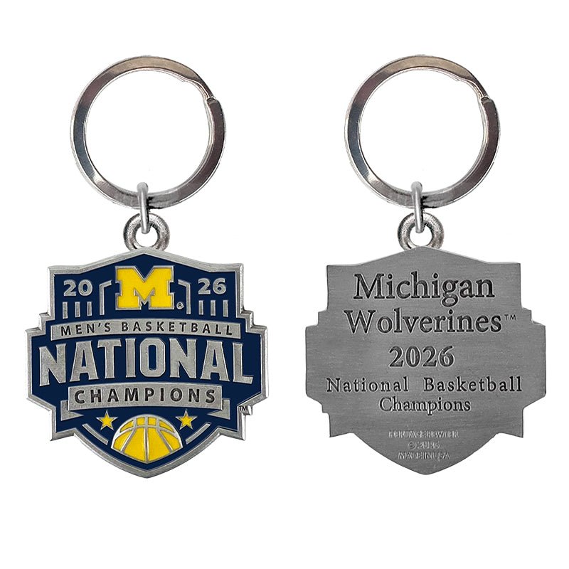 2026 Michigan Basketball Championship Keychain