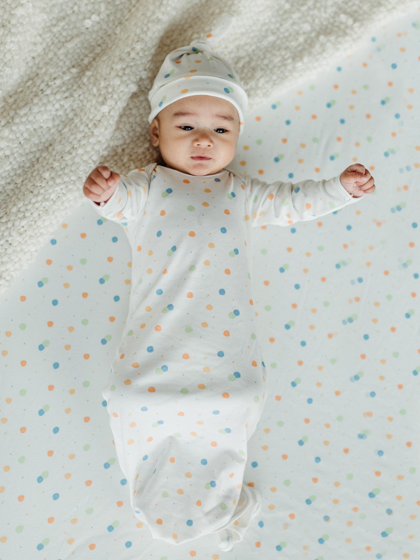 Crib Sheet - Blue Dots