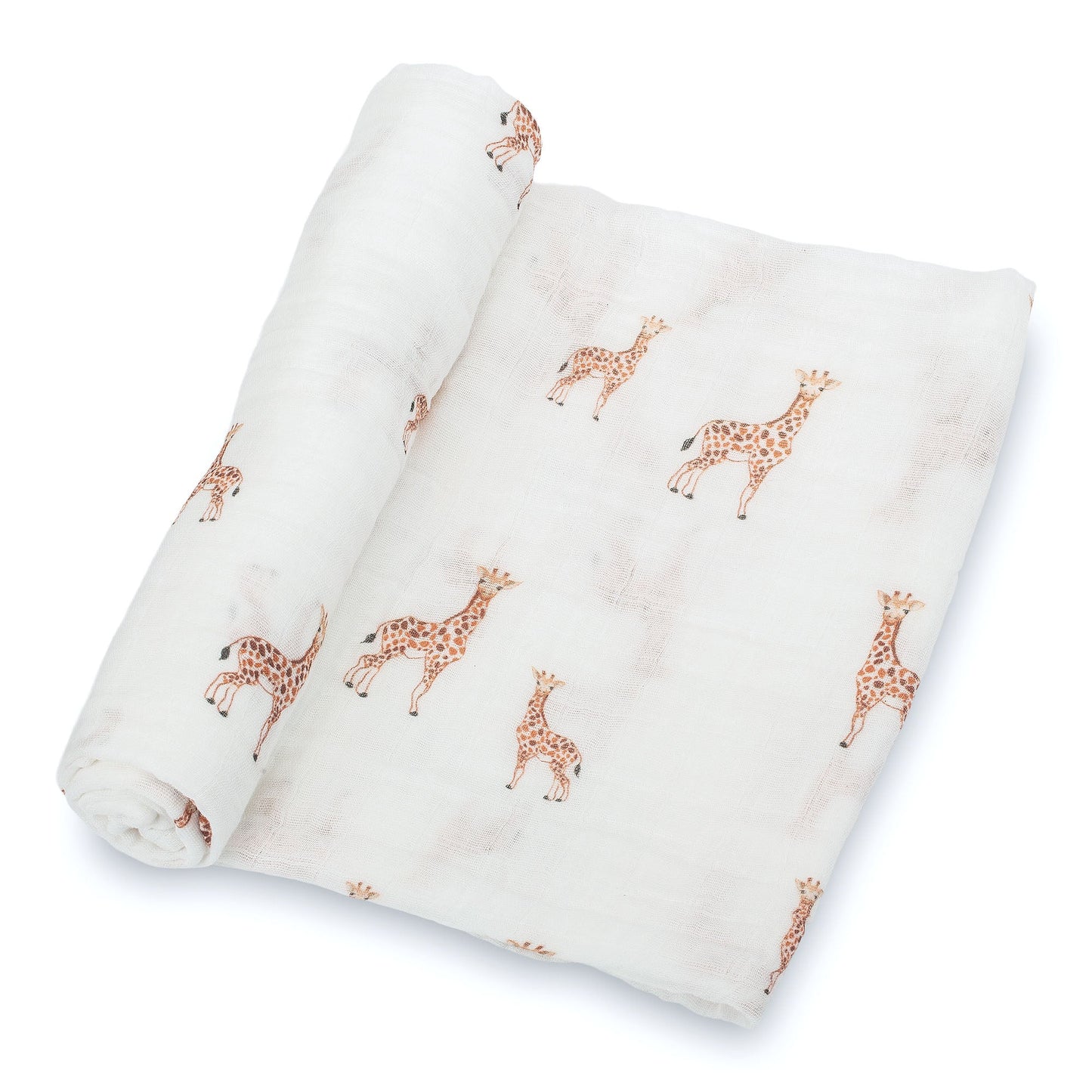 Baby Giraffe Swaddle Blankets: 47" x 47" 100% Muslin Cotton