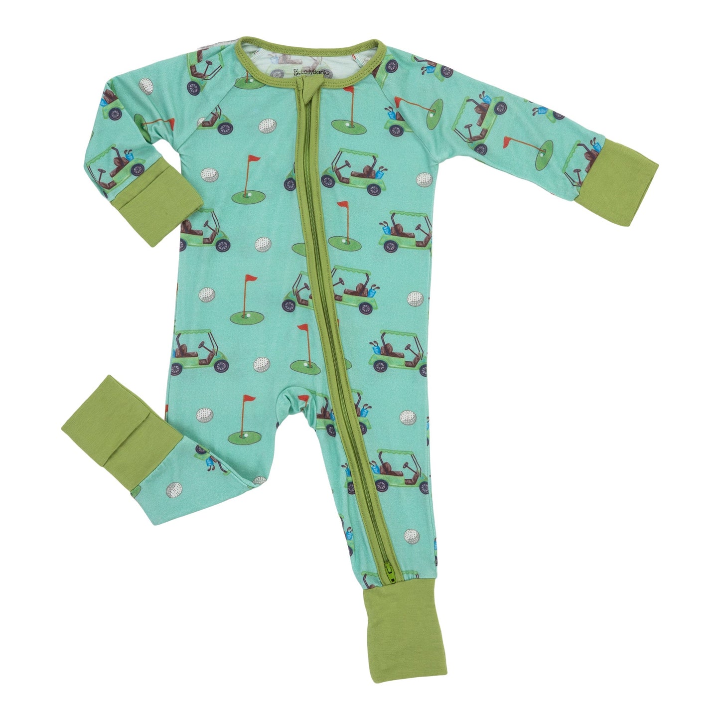 Golf A Round Zipper One Piece Pajama