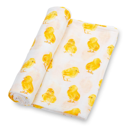 Peep Peep Baby Muslin Chicken Swaddle Blanket