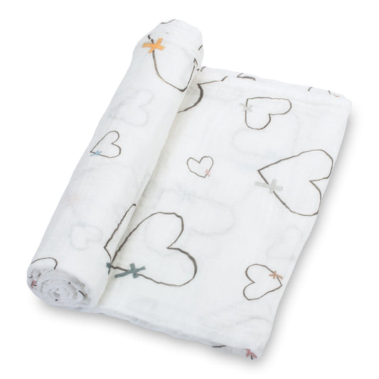 The Love of Christ Heart Baby Muslin Swaddle Blanket