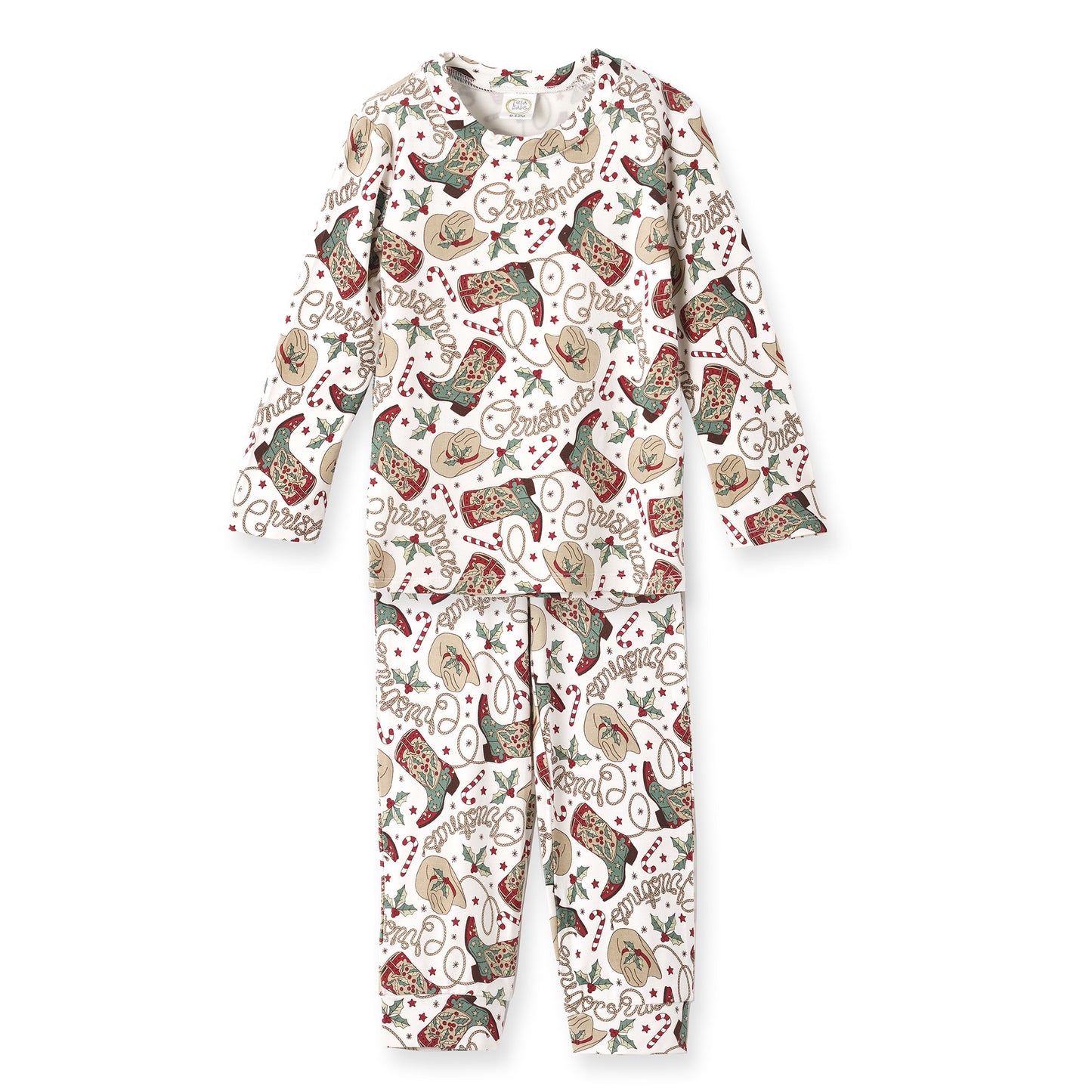 Western Christmas Family Matching Bamboo Pajamas - Cowboy