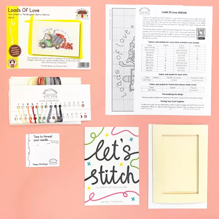 Loads of Love Greeting Card Counted Cross Stitch Kit by Bothy Threads XGC64