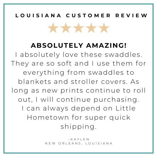 Louisiana Baby Gift Set: Muslin Swaddle & Bib | Organic Cotton