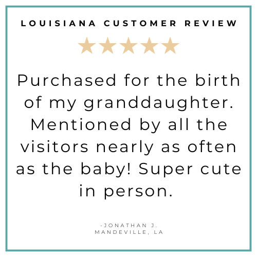 Louisiana Baby Gift Set: Muslin Swaddle & Bib | Organic Cotton