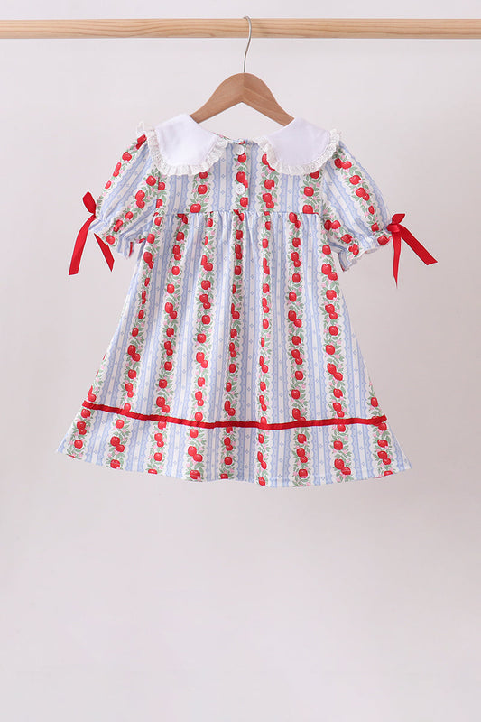 Red Apple Embroidered Dress