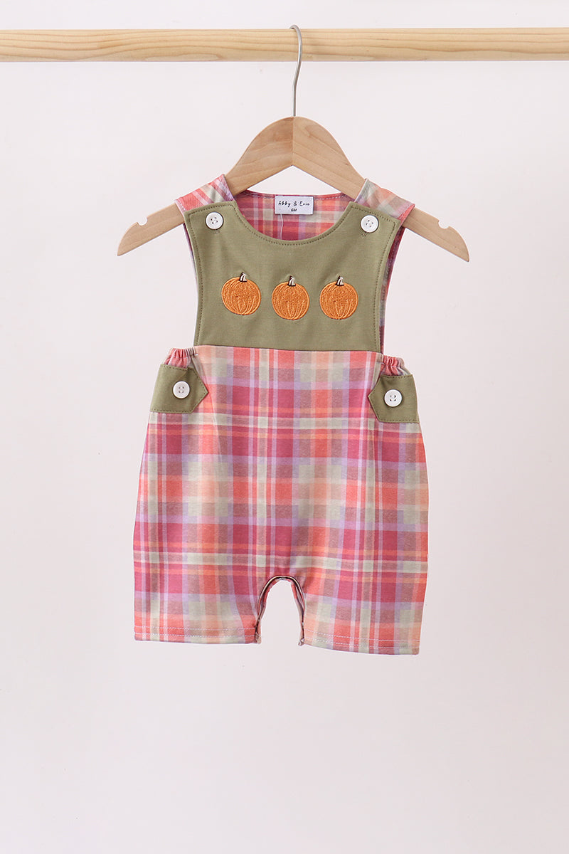 Camel Pumpkin Embroidery Plaid Jon Jon