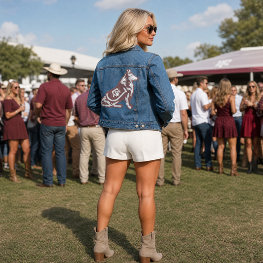 Texas A&M Reveille Blue Denim