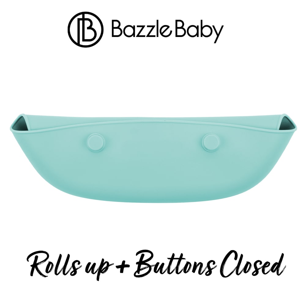 Foodie® Roll Up & Button Closed Bib 2-Pack: All Silicone