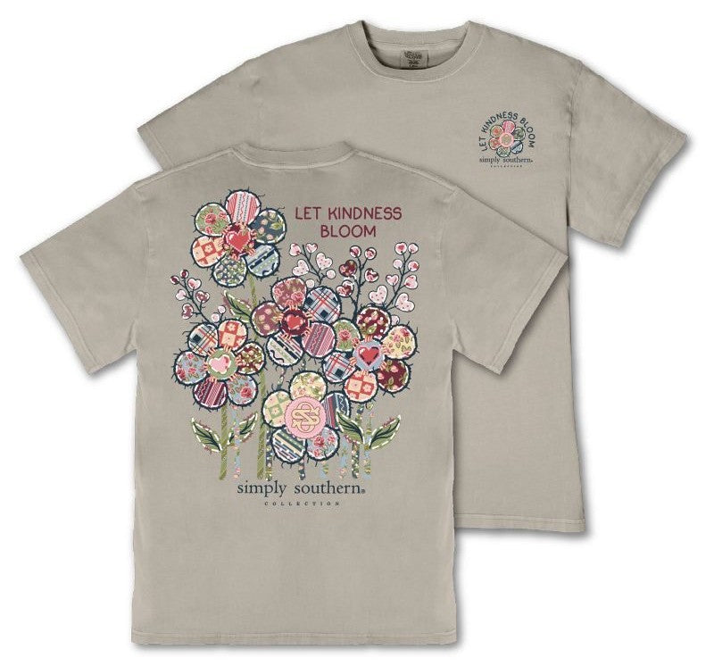 Let Kindness Bloom - Flowers - Patchwork - F26 - SS - Adult T-Shirt