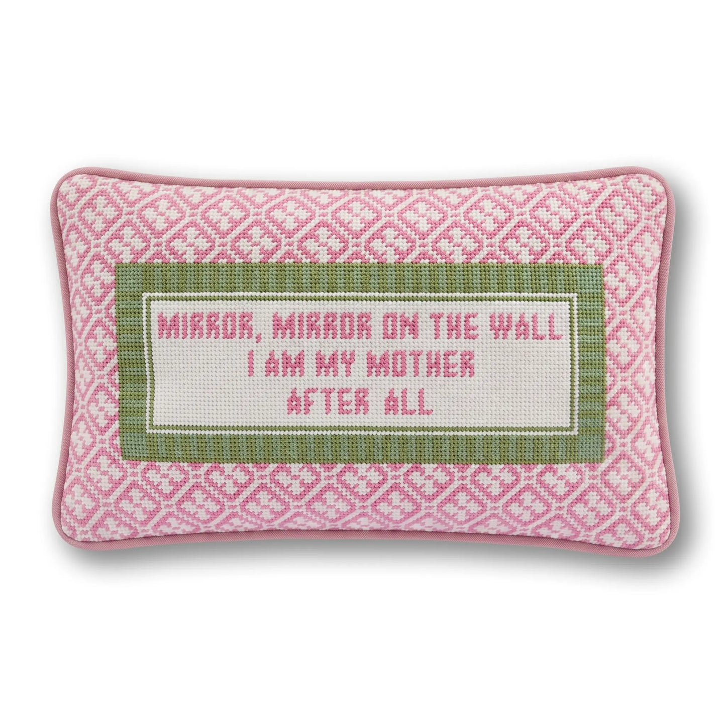 Mirror Mirror Needlepoint Pillow