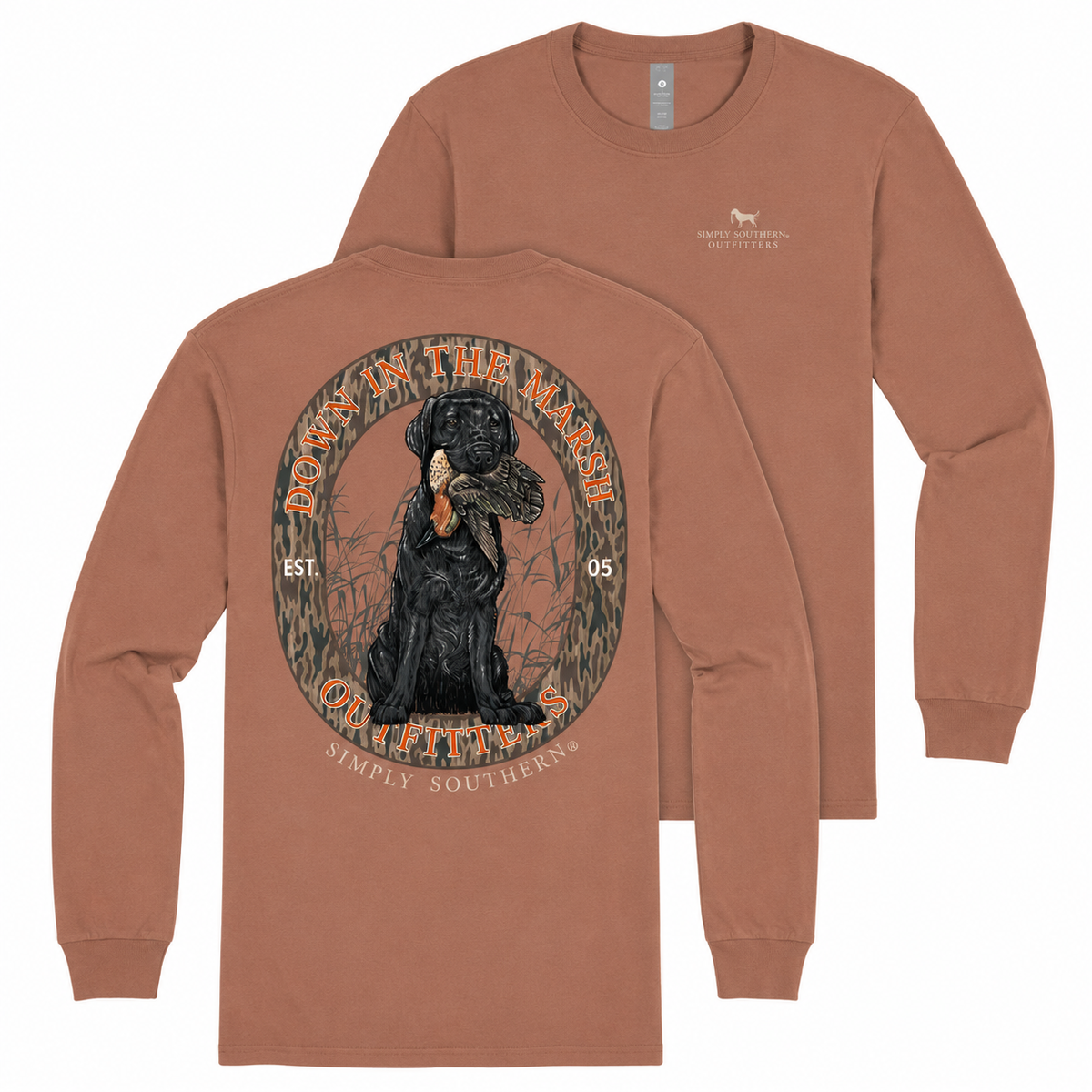 Down In The Marsh - Dog & Duck - SS - F26 - Adult Long Sleeve