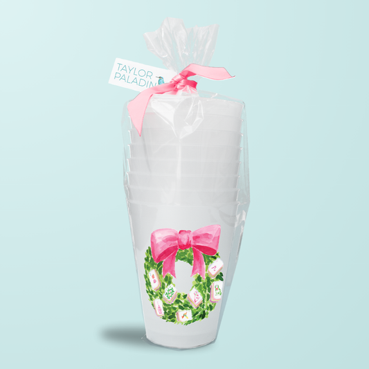 Mahjong Wreath Frosted Cup