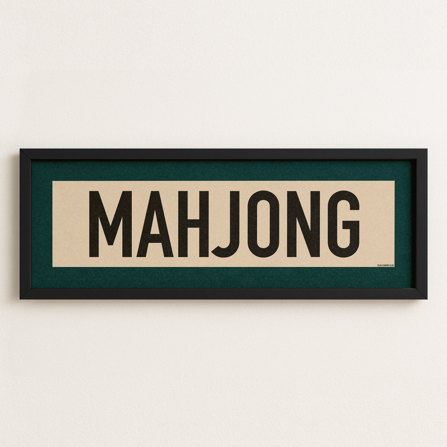 Framed Mahjong Art Scroll Sign