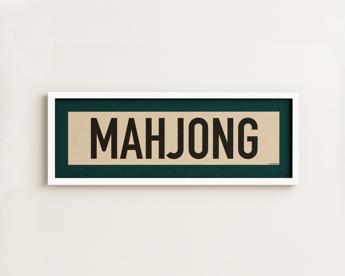 Framed Mahjong Art Scroll Sign