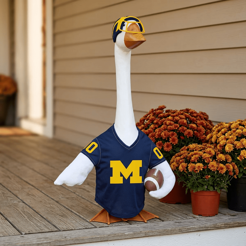 Michigan Wolverines Football Porch Goose Outfit for 21 Inch Goose