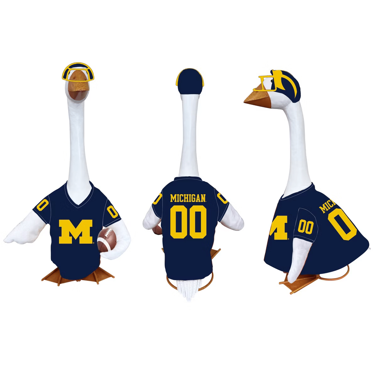 Michigan Wolverines Football Porch Goose Outfit for 21 Inch Goose