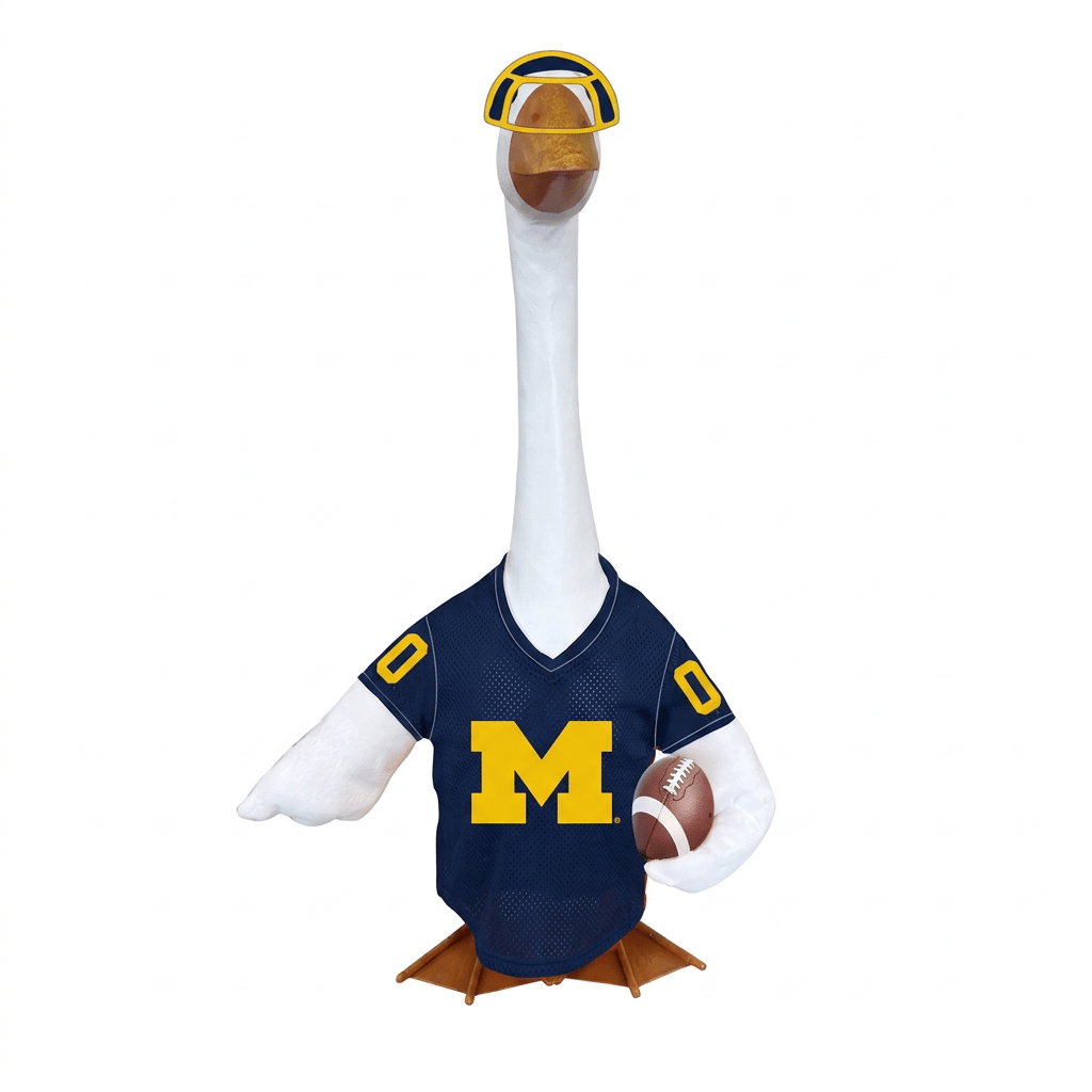 Michigan Wolverines Football Porch Goose Outfit for 21 Inch Goose