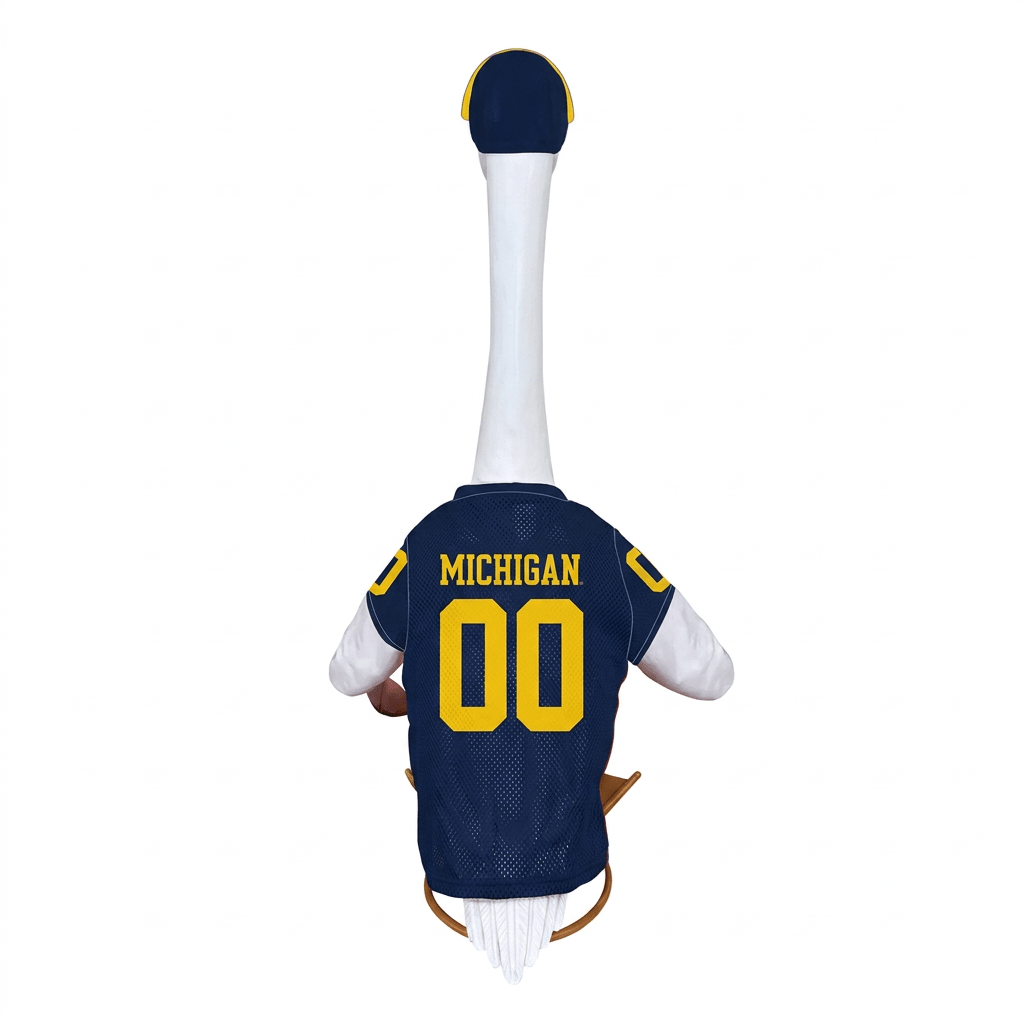 Michigan Wolverines Football Porch Goose Outfit for 21 Inch Goose
