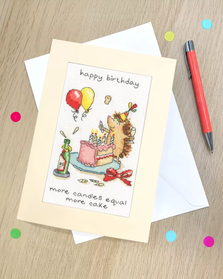More Candles Greeting Card Counted Cross Stitch Kit by Bothy Threads XGC62