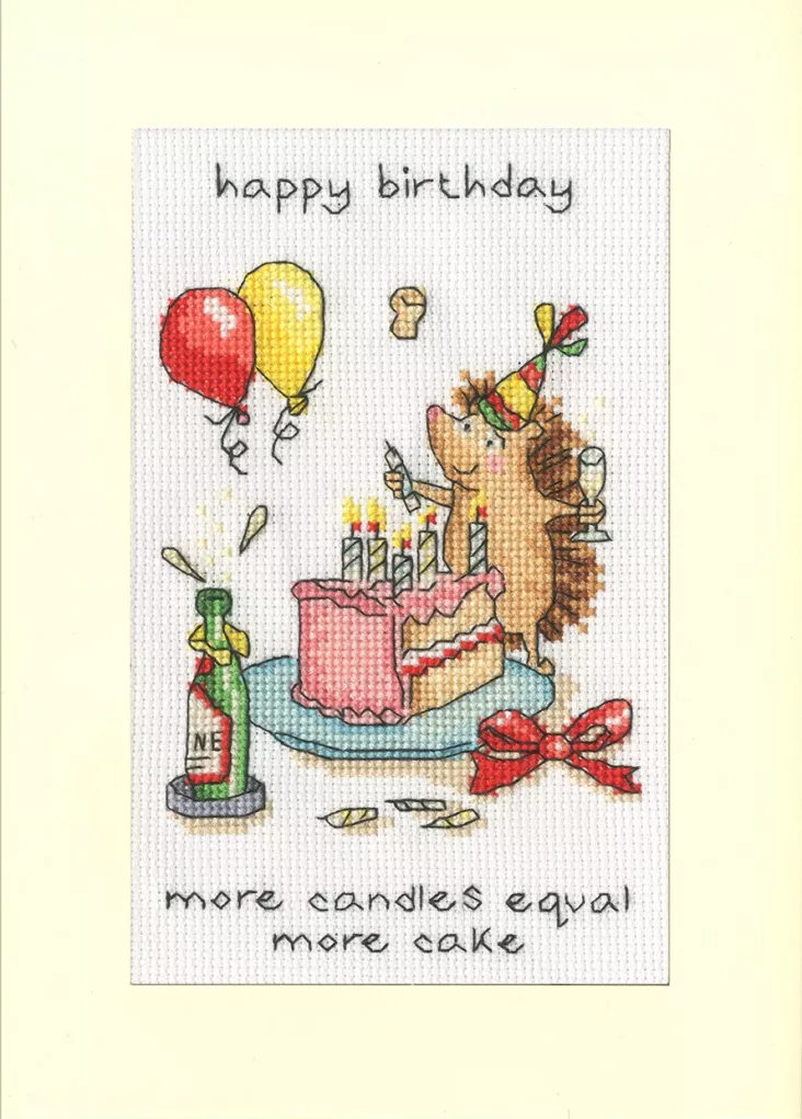 More Candles Greeting Card Counted Cross Stitch Kit by Bothy Threads XGC62