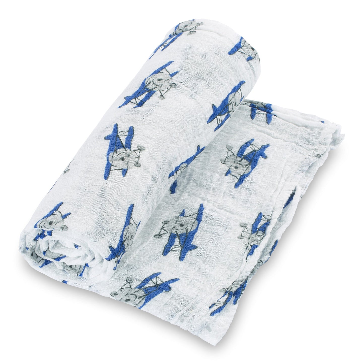 Up, Up, Up and Away Airplane Baby Muslin Swaddle Blanket