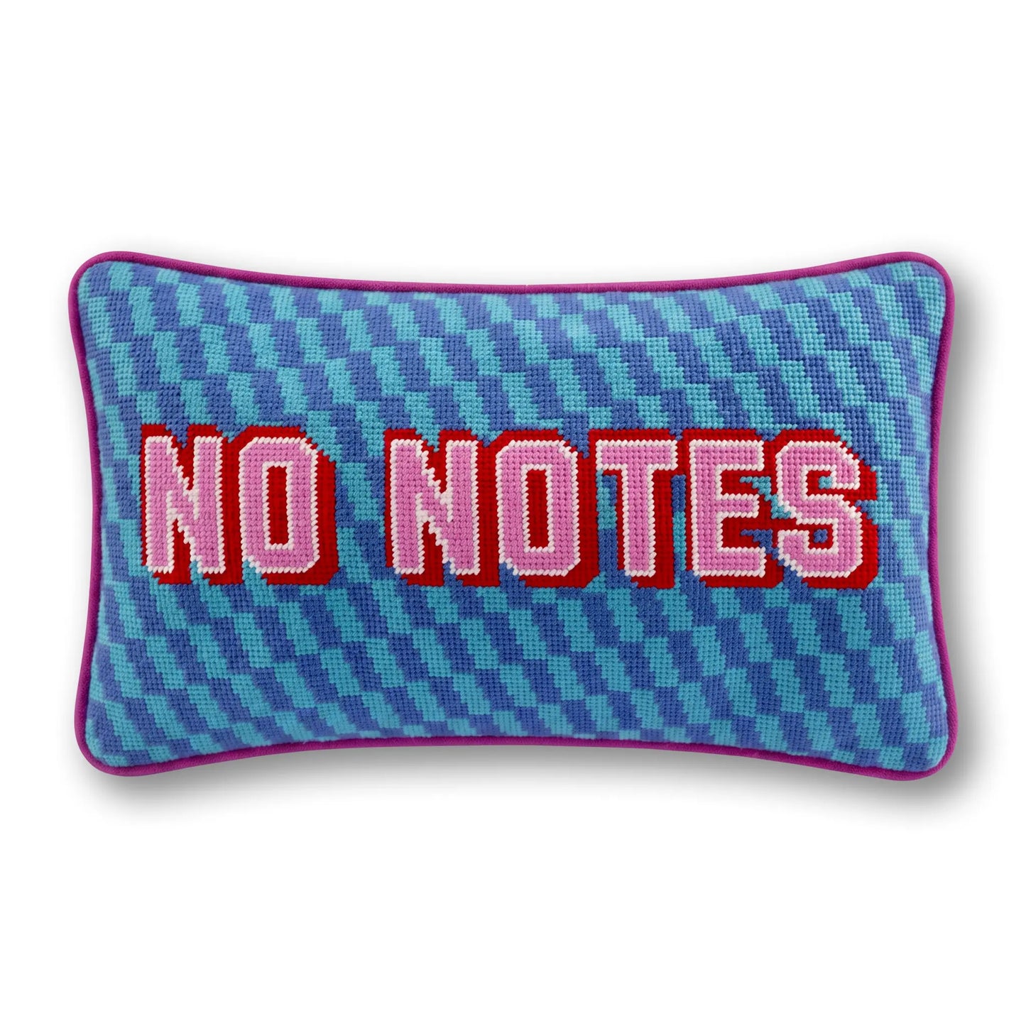 No Notes Needlepoint Pillow