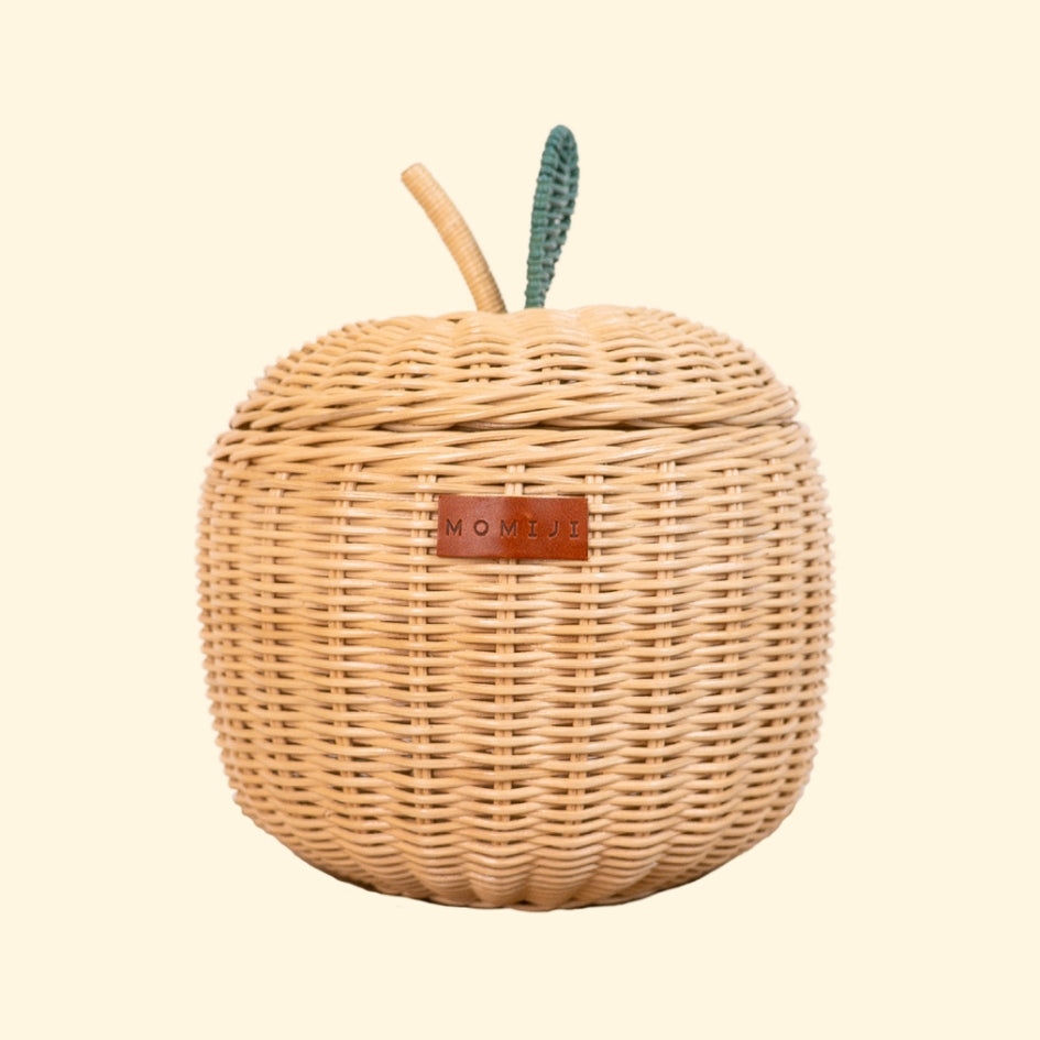 Apple Rattan Storage Basket Natural - Small