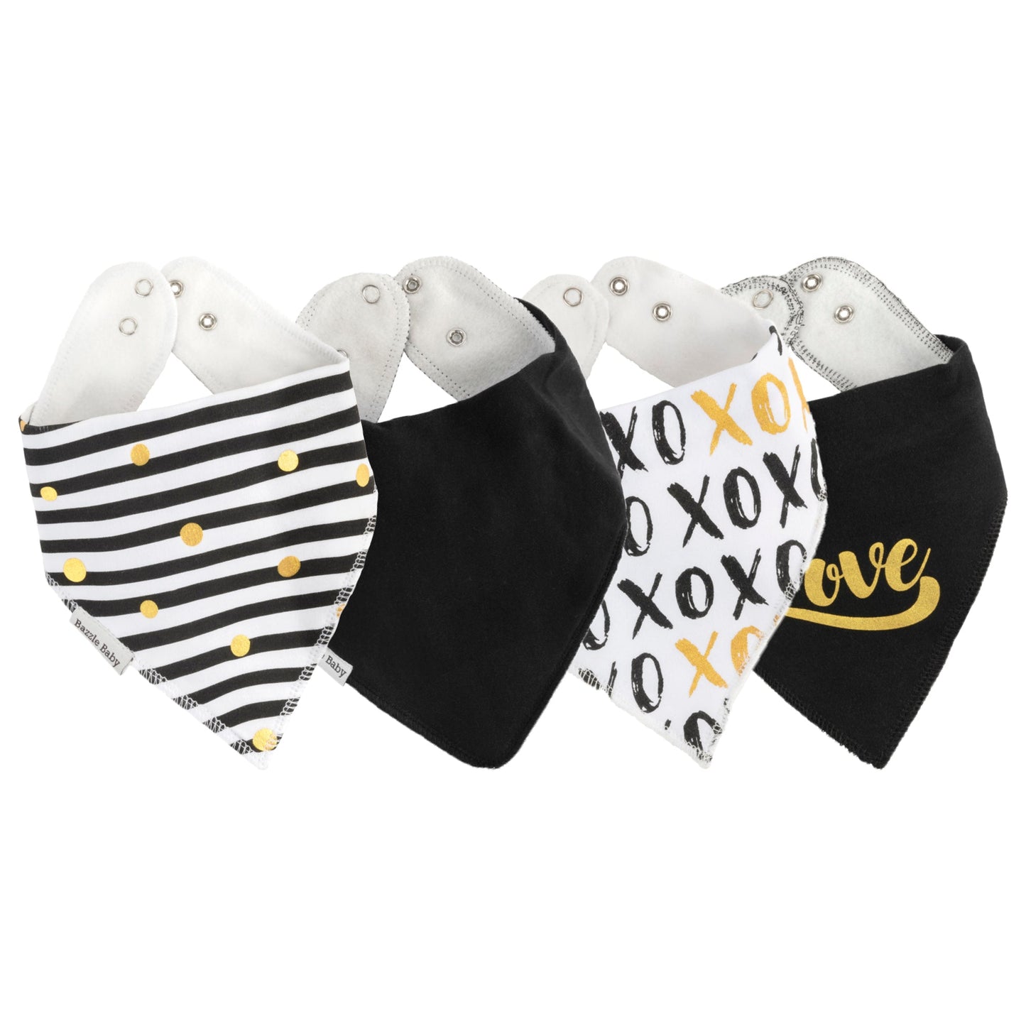 Bazzle Baby Bandana Bib 4-Pack - Various Colors