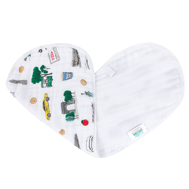 New York City Baby Gift Set: Muslin Swaddle & Bib | Organic Cotton