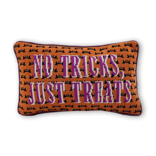 No Tricks Needlepoint Pillow