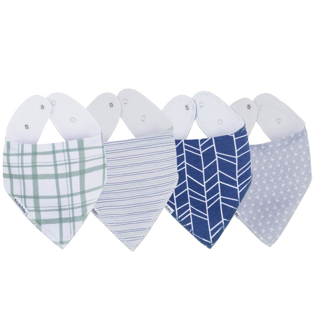Bazzle Baby Bandana Bib 4-Pack - Various Colors