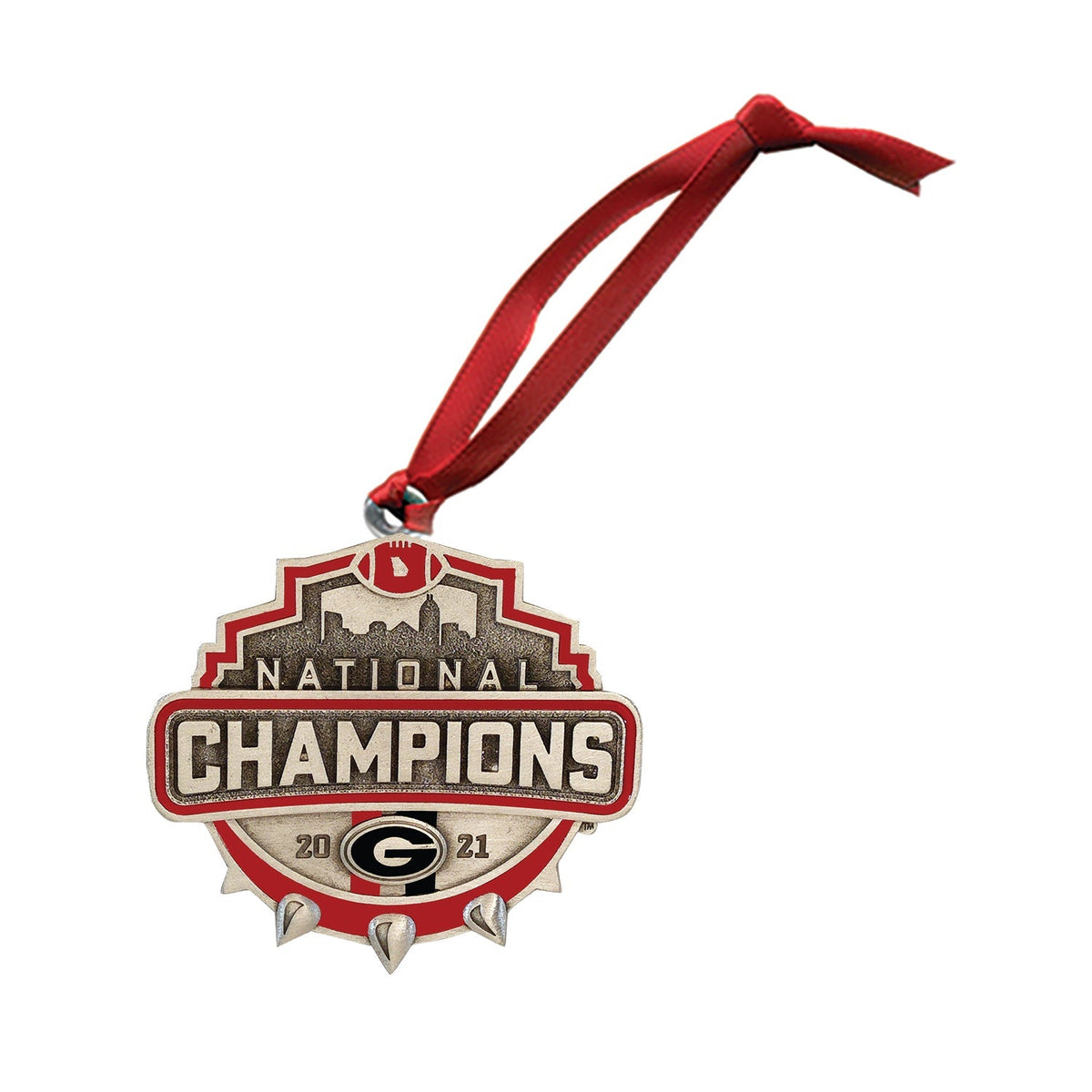 Georgia Bulldogs National Champions 2021 Spike Logo Ornament