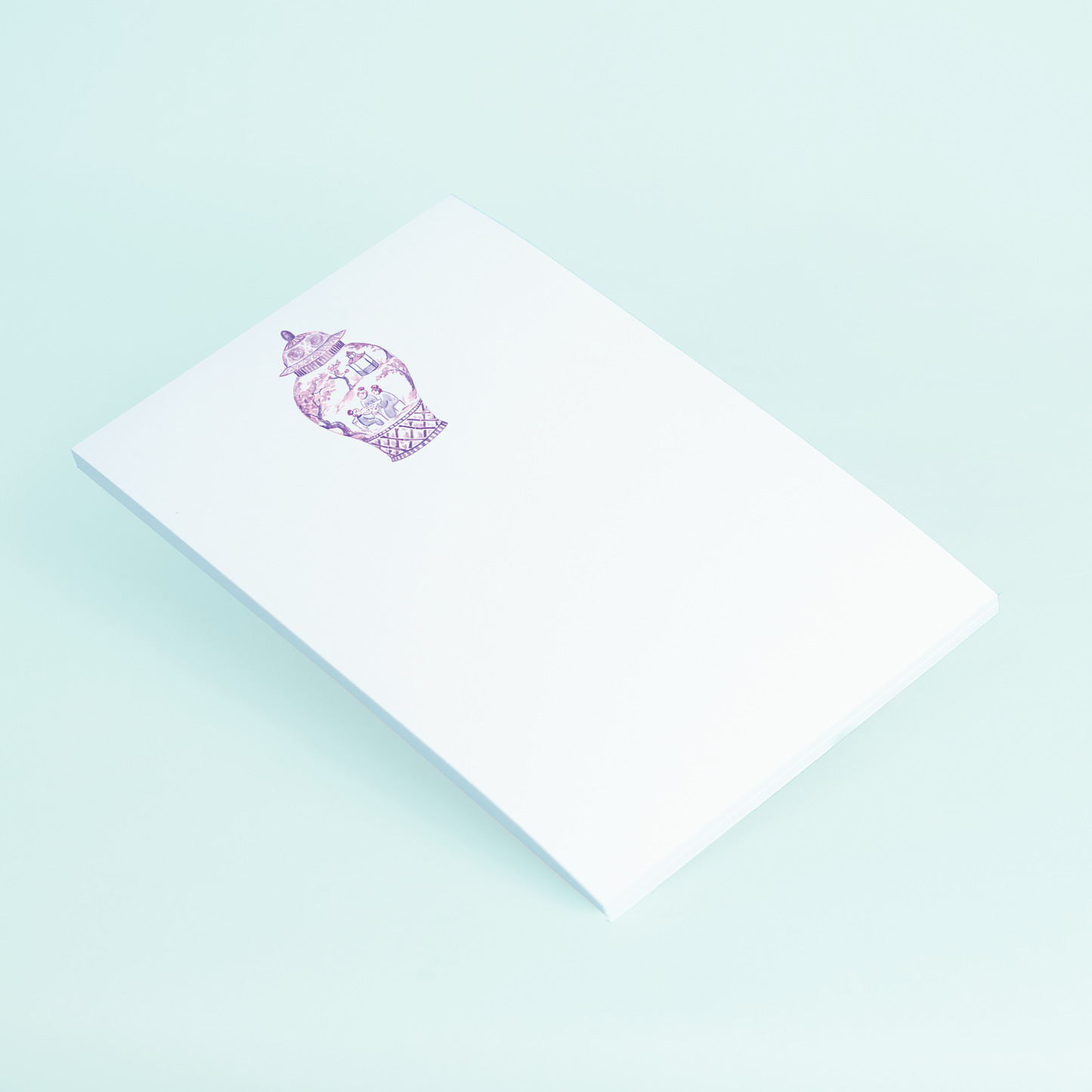 Purple Mahjong Ginger Jar Notepad