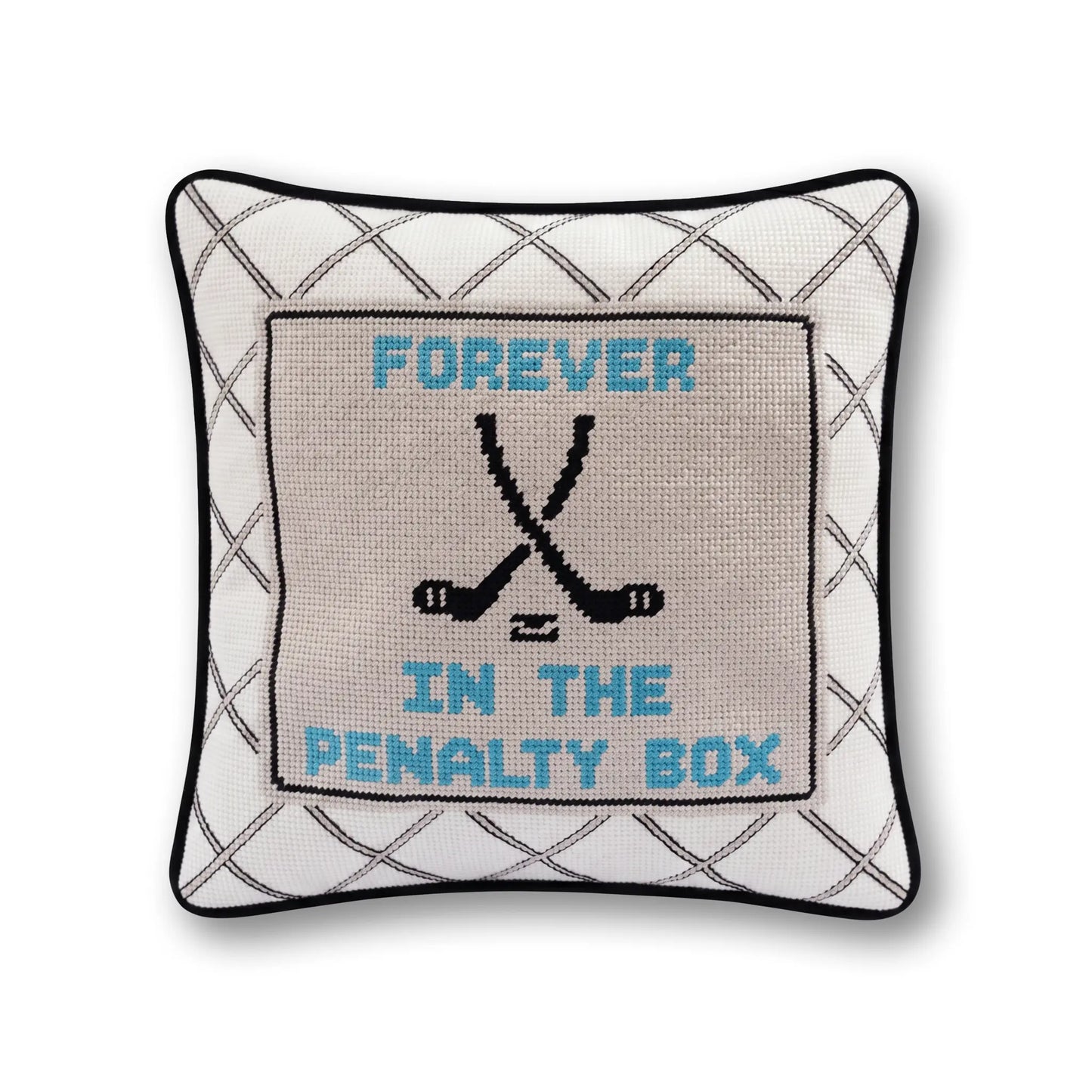 Penalty Box Needlepoint Pillow