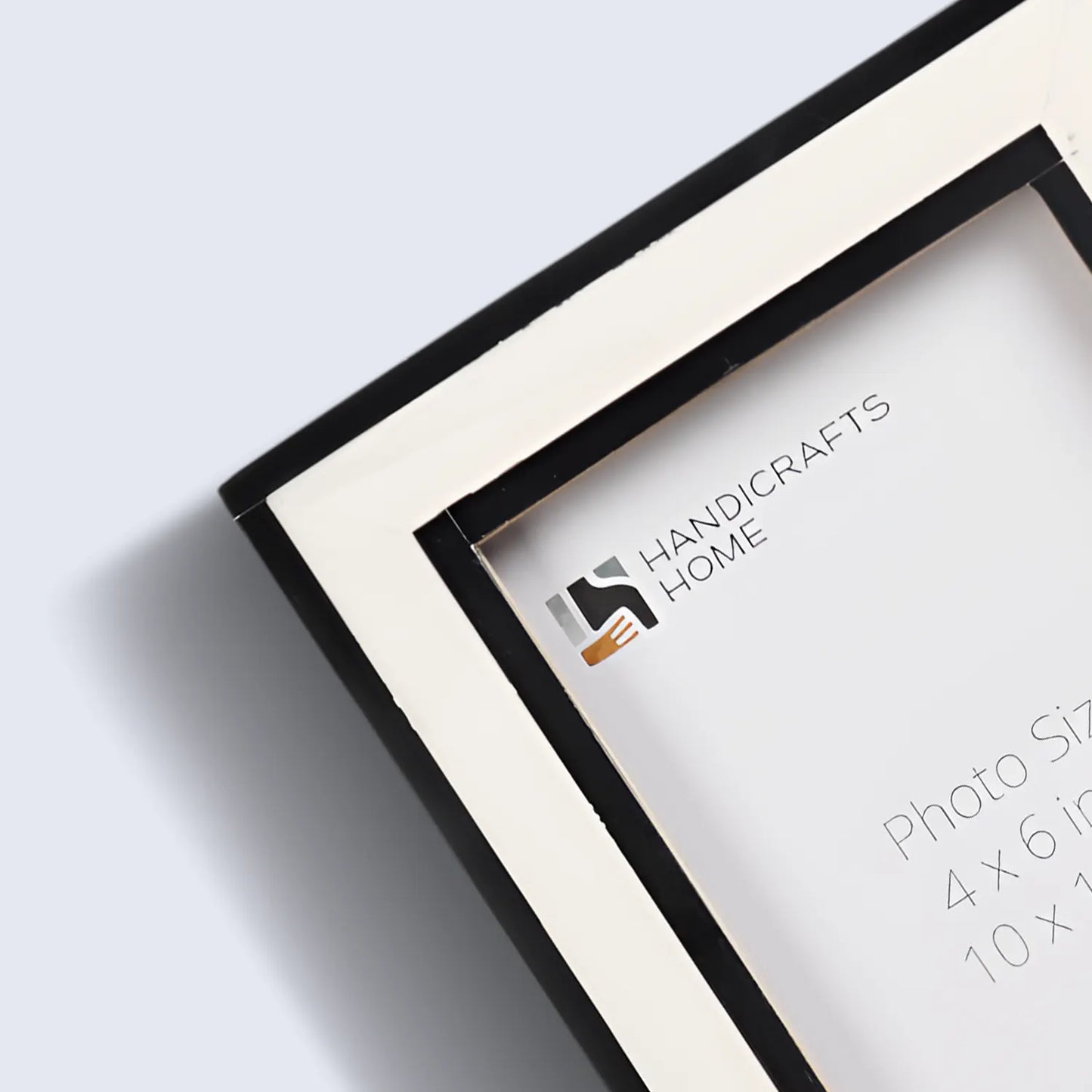 Black White Resin Inlay Picture Frame Layered Border 4x6 5x7