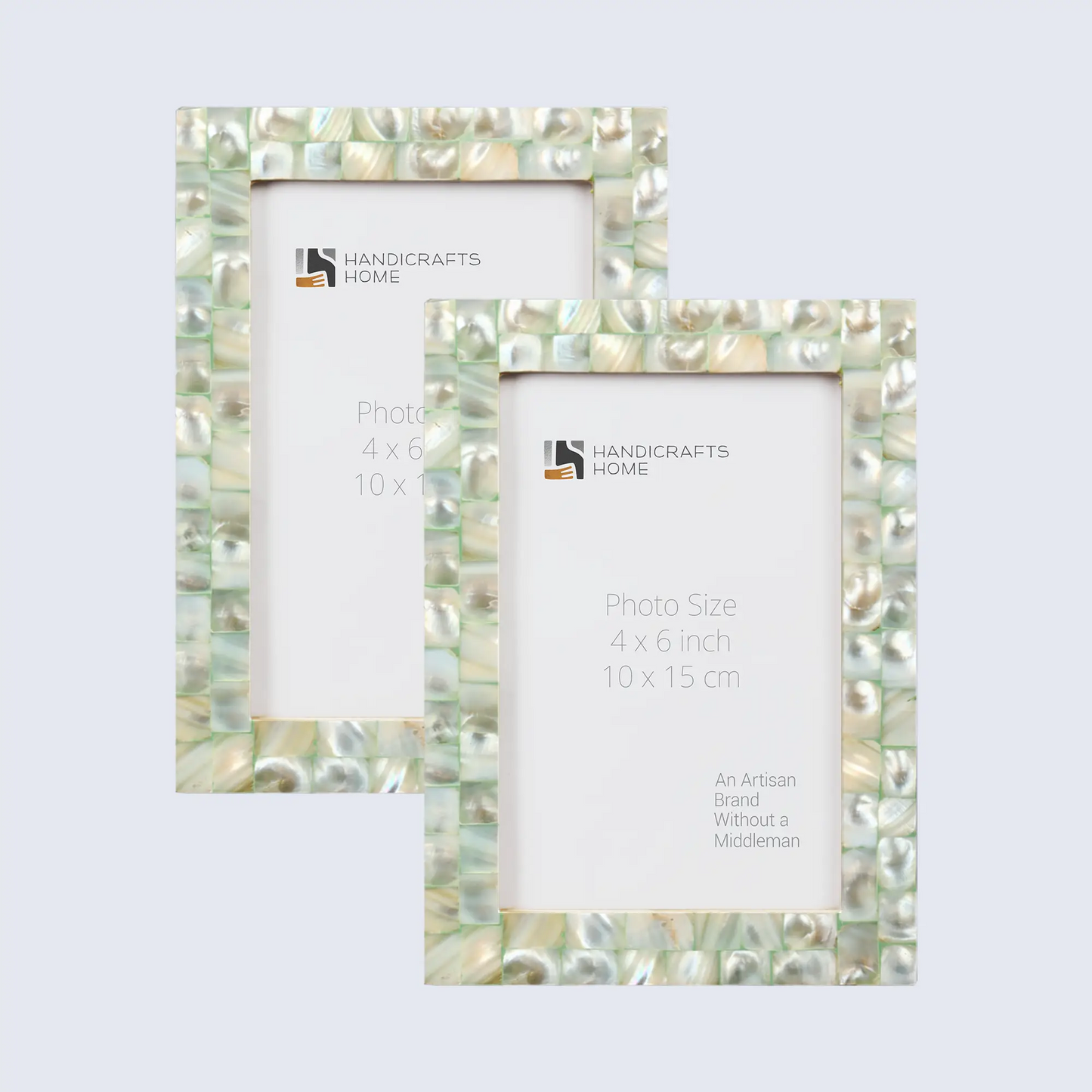 Picture Frame Mother of Pearl Collection Mother of Pearl Green Pack of 2 -3 sizes