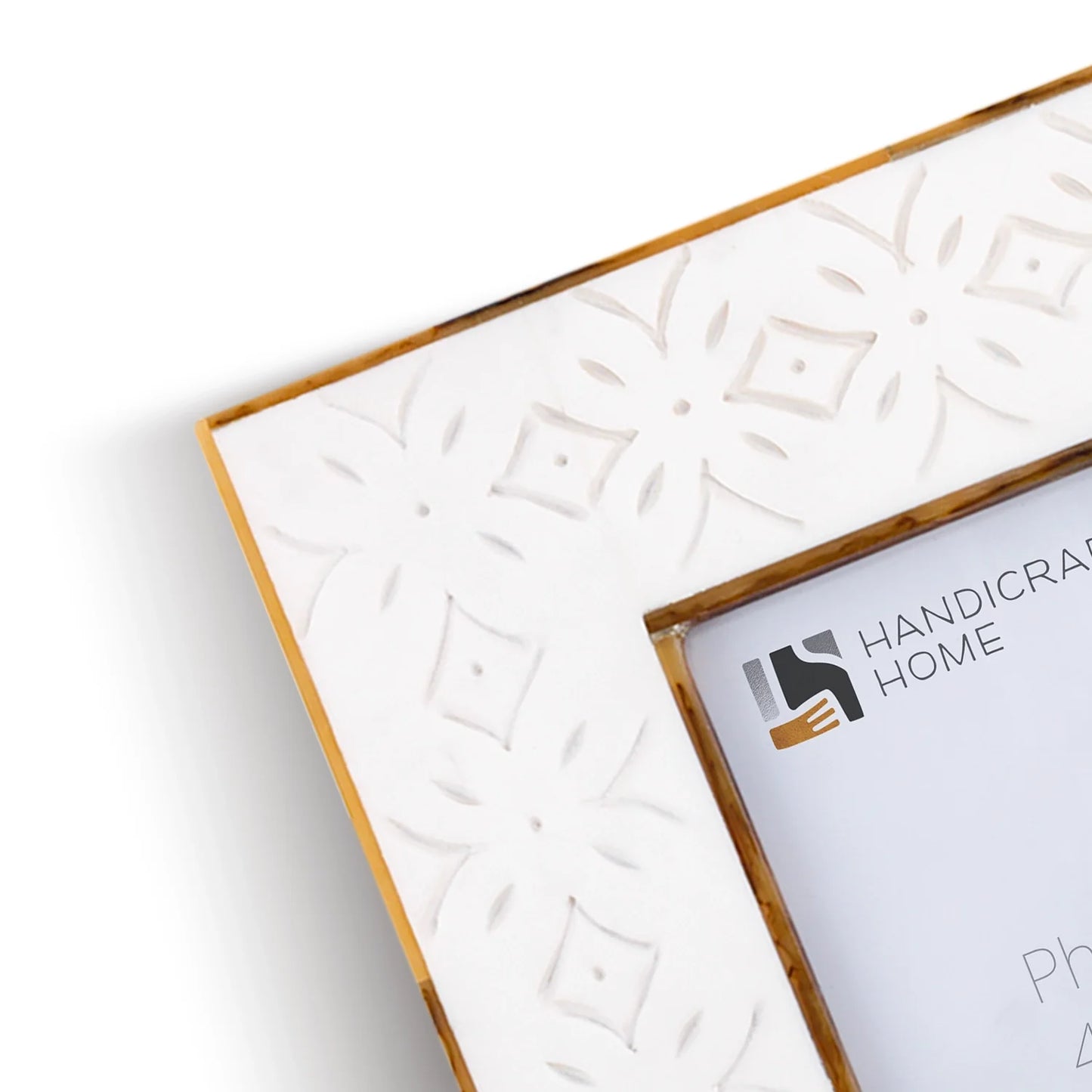 Rhythm Cycles Picture Frame White Resin Inlay 4x6 5x7 8x10
