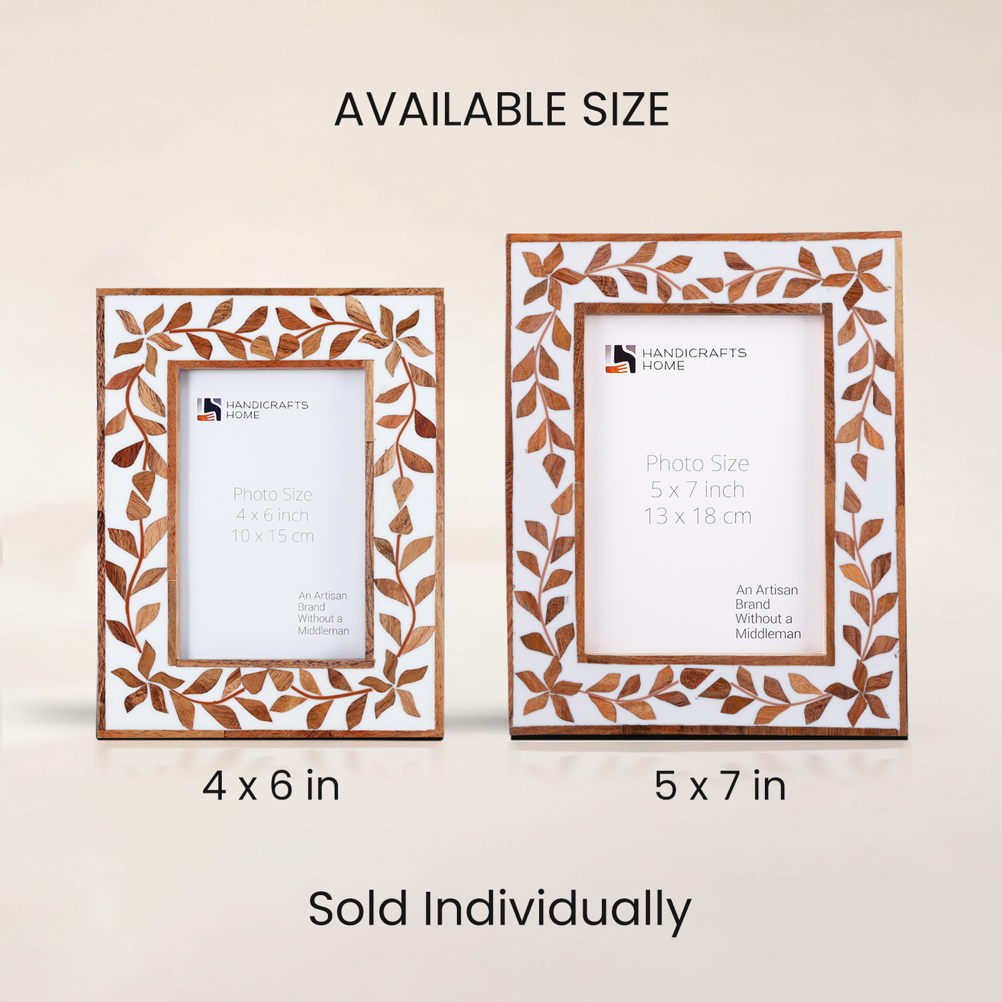 Wood Resin Inlay Botanical Photo Frame Alhambra 4x6 5x7