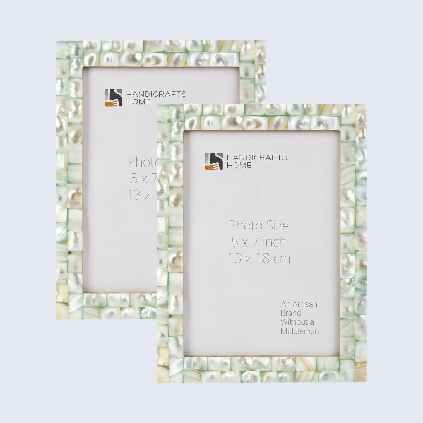 Picture Frame Mother of Pearl Collection Mother of Pearl Green Pack of 2 -3 sizes