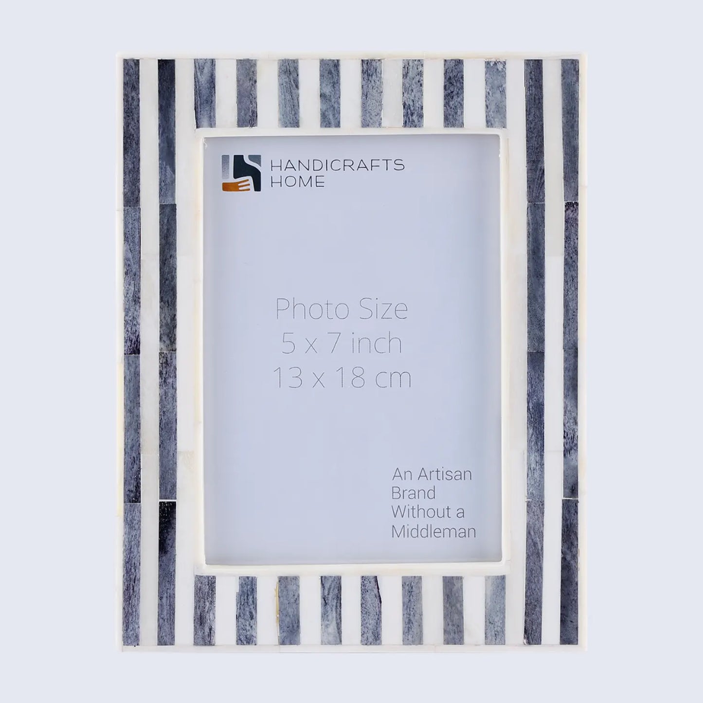 Picture Frames Kayala Saje Collection Bone Inlay, Grey-White, 4x6, 5x7 & 8x10