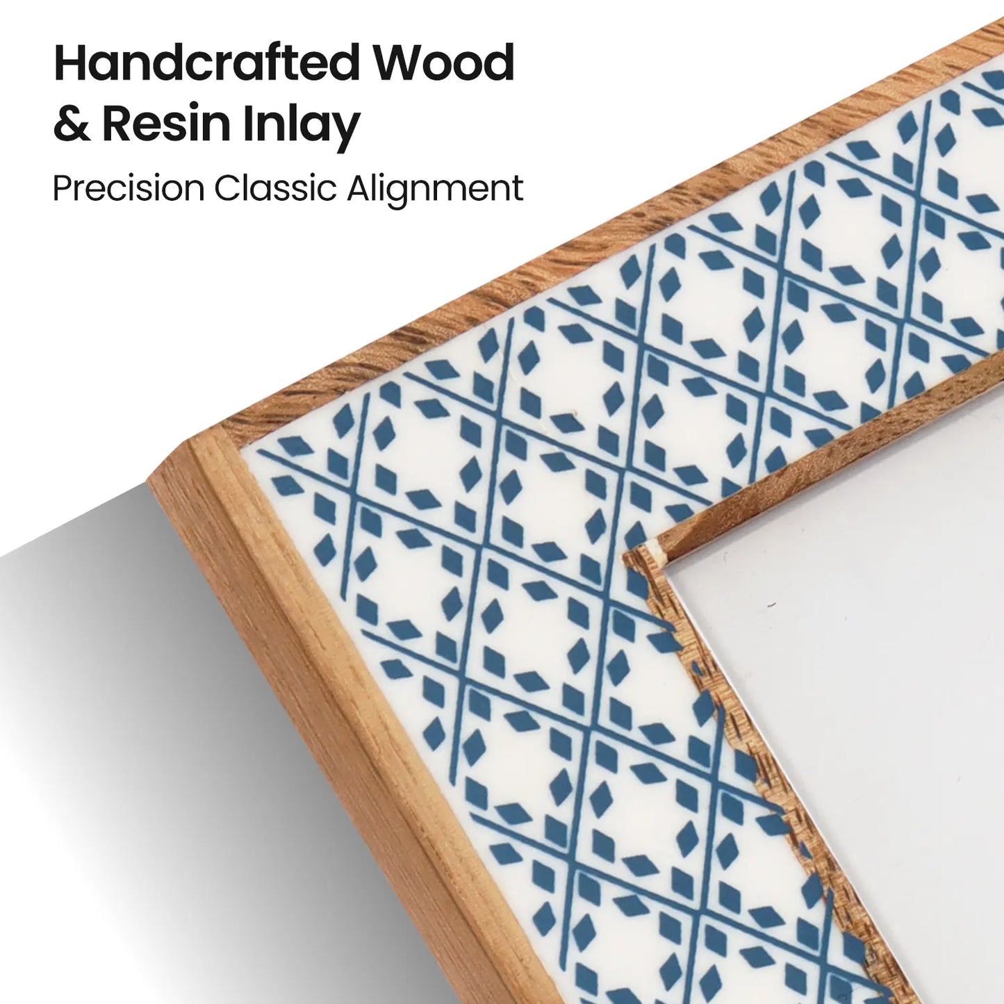 Rhythm Diamond Picture Frame Blue Resin Inlay 4x6 5x7 8x10